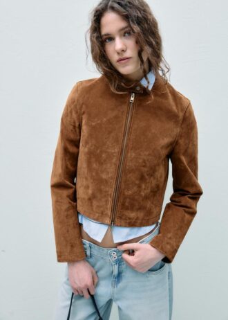 100% kožená motorkářská bunda