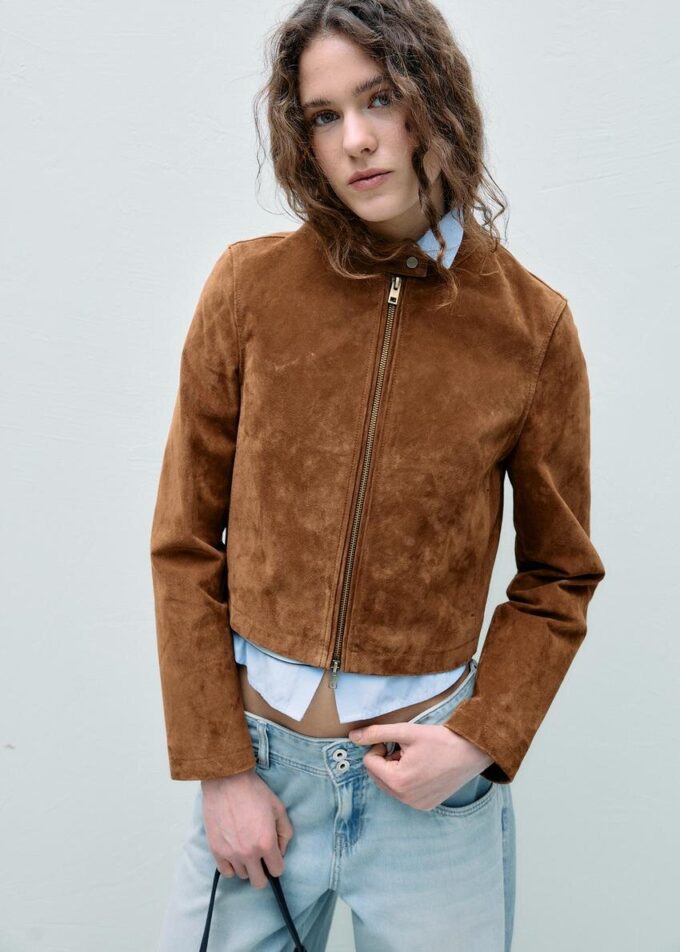 100% kožená motorkářská bunda