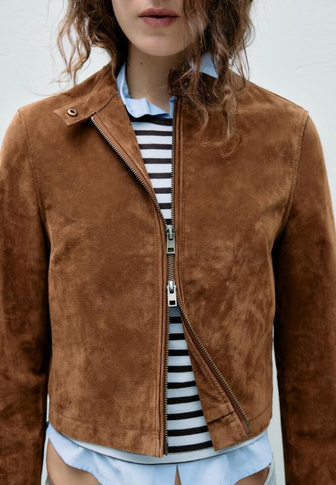 100% kožená motorkářská bunda