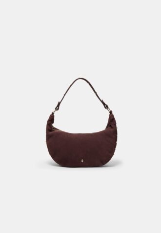 100% taška z kůže přes rameno s cvočky