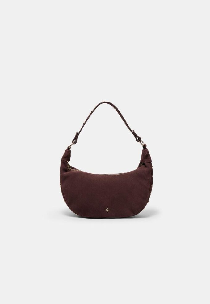 100% taška z kůže přes rameno s cvočky