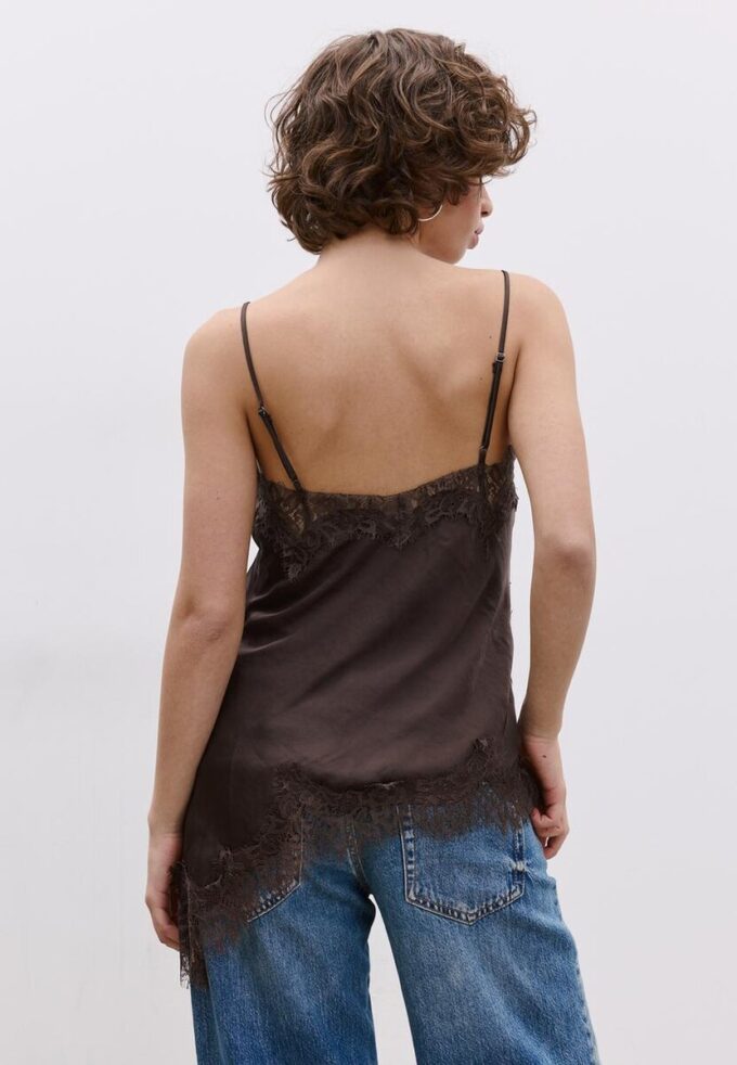 Asymetrické krajkové tílko Top