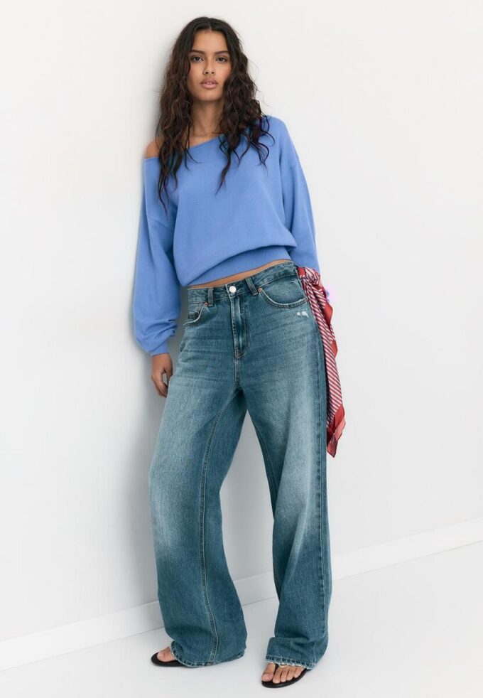 Asymetrický pletený svetr Asymetrický pletený svetr