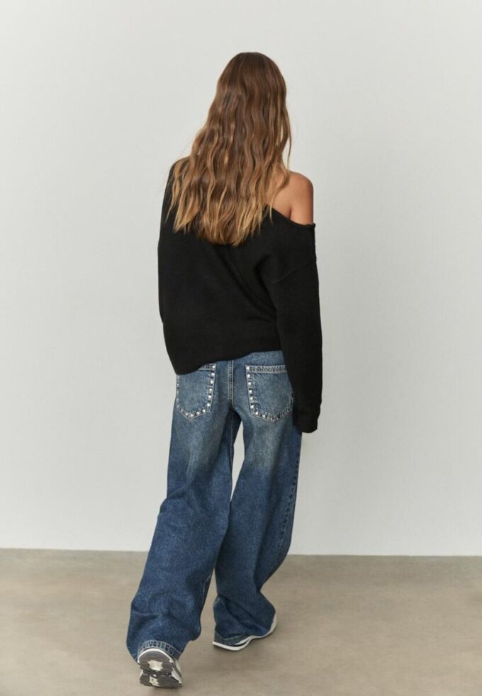 Asymetrický pletený svetr Asymetrický pletený svetr