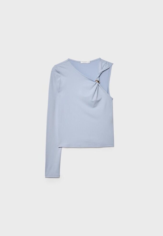 Asymetrické tričko s kovovou sponou Asymetrické tričko s kovovou sponou