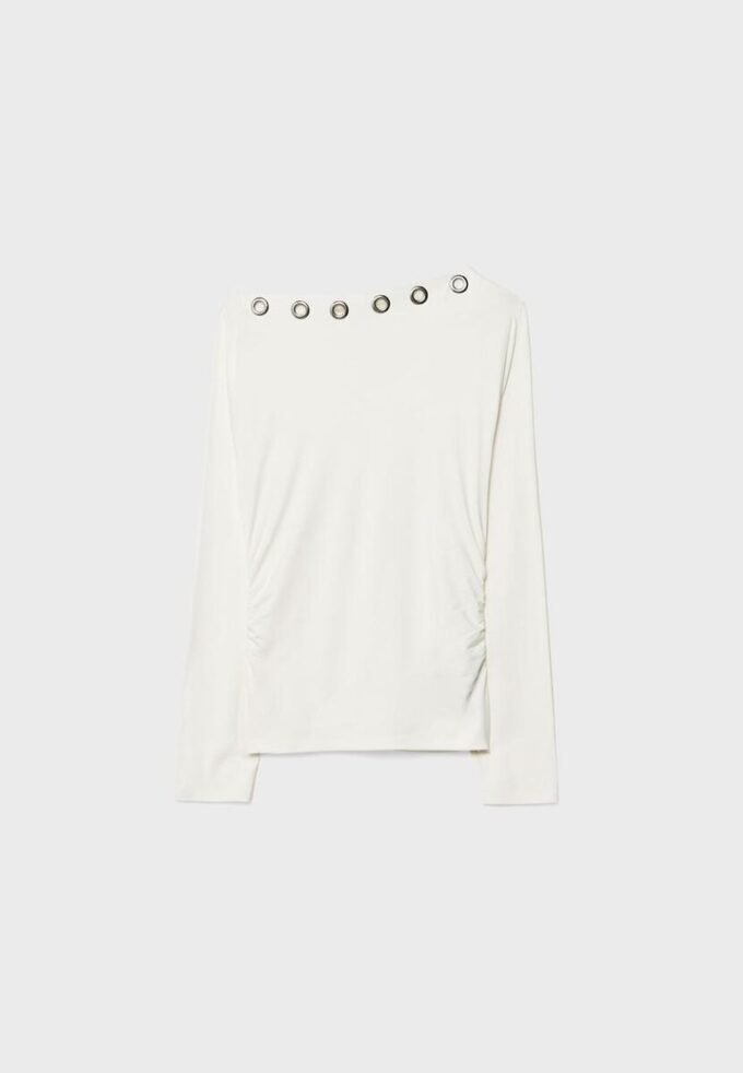 Asymetrické tričko s očky