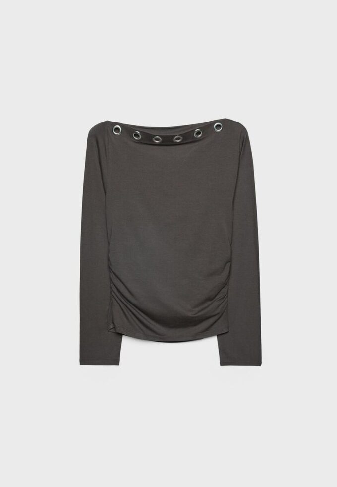 Asymetrické tričko s očky