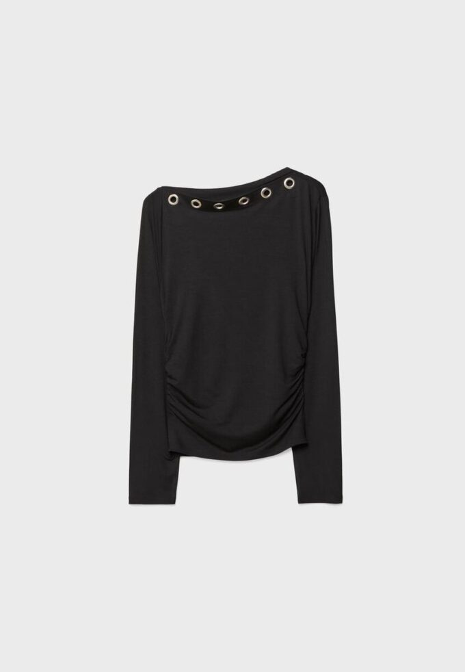 Asymetrické tričko s očky