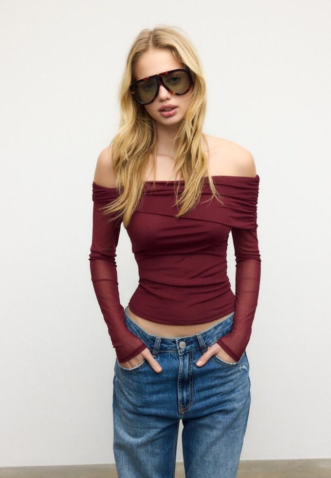 Asymetrické tylově tričko