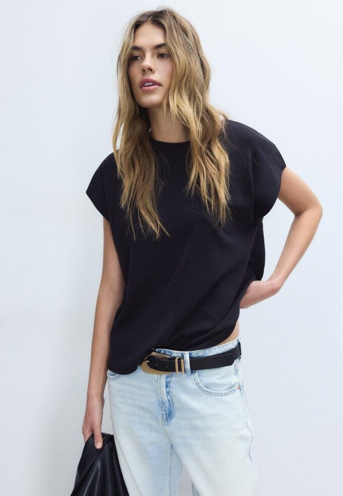 B06 Basic tričko s pokleslými rameny