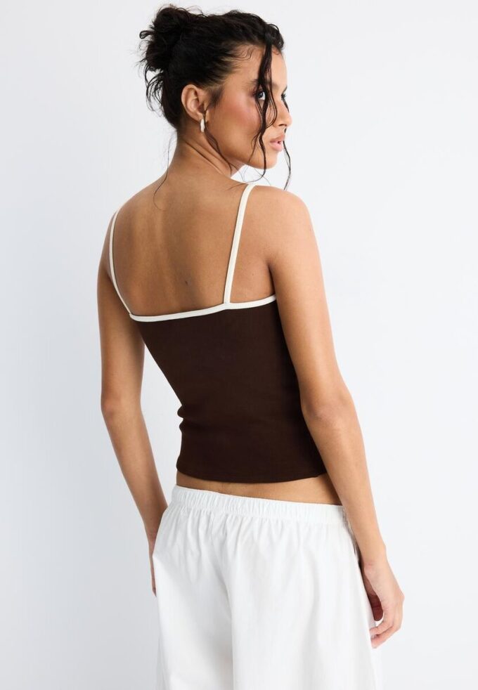 B07 Top s žebrovanými ramínky