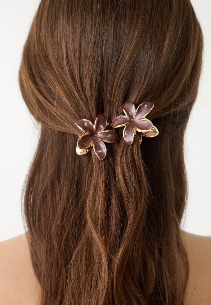 Balení 3 květinových sponek do vlasů