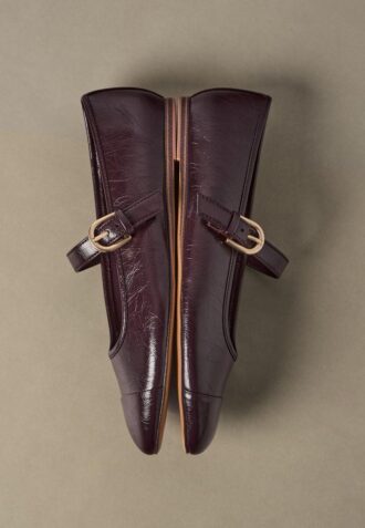 Baletní baleríny s efektem kůže a špičkou