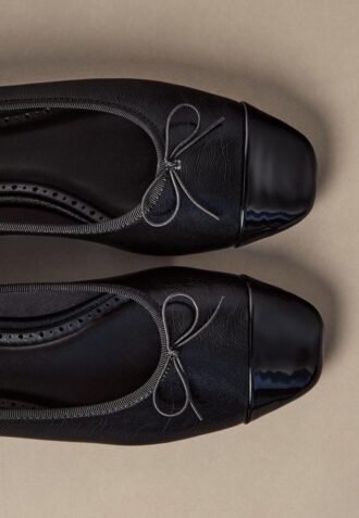 Balletky s mašlí a efektem kůže