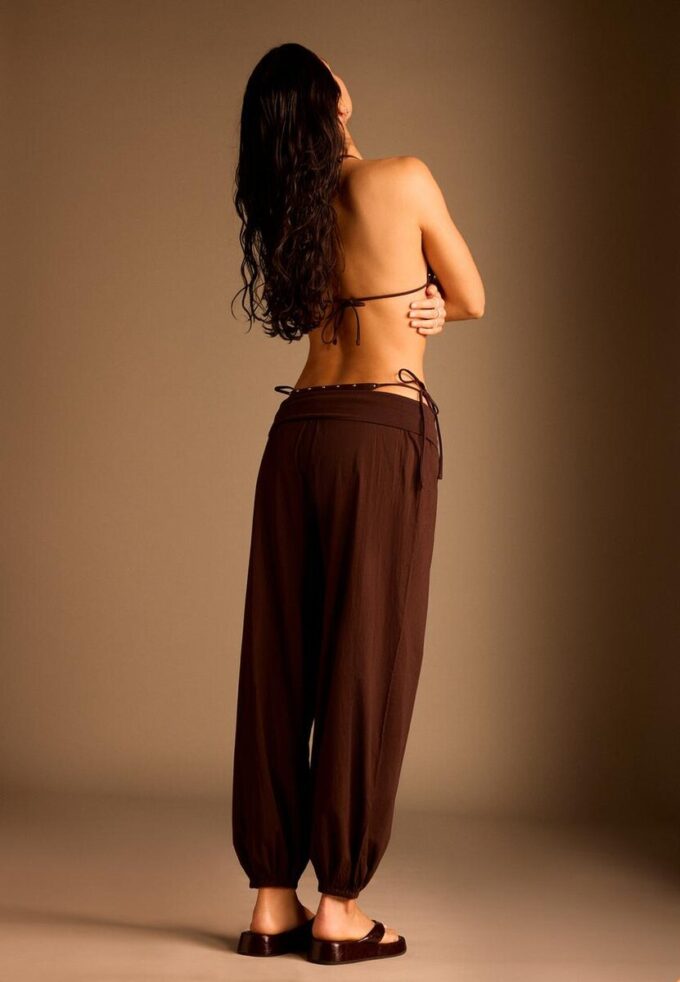 Balónové kalhoty s ohrnutým pasem Balónové kalhoty s ohrnutým pasem