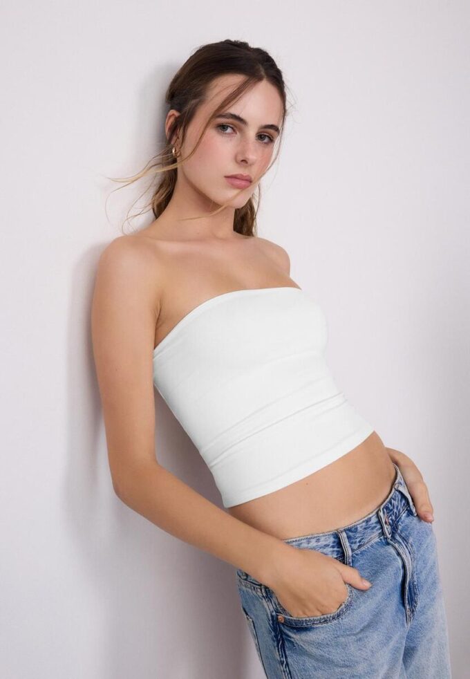 Bandeau top z polyamidu