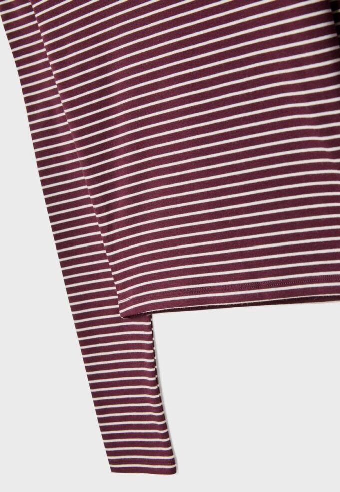 Basic bavlněné tričko s dlouhým rukávem a pruhy