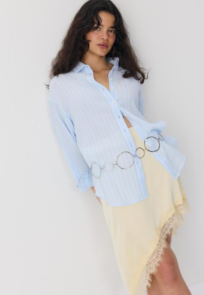 Basic košile z dvojitého materiálu