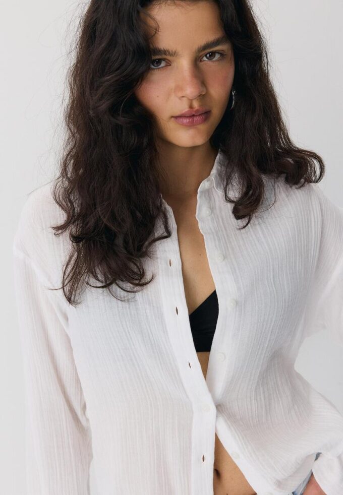 Basic košile z dvojitého materiálu