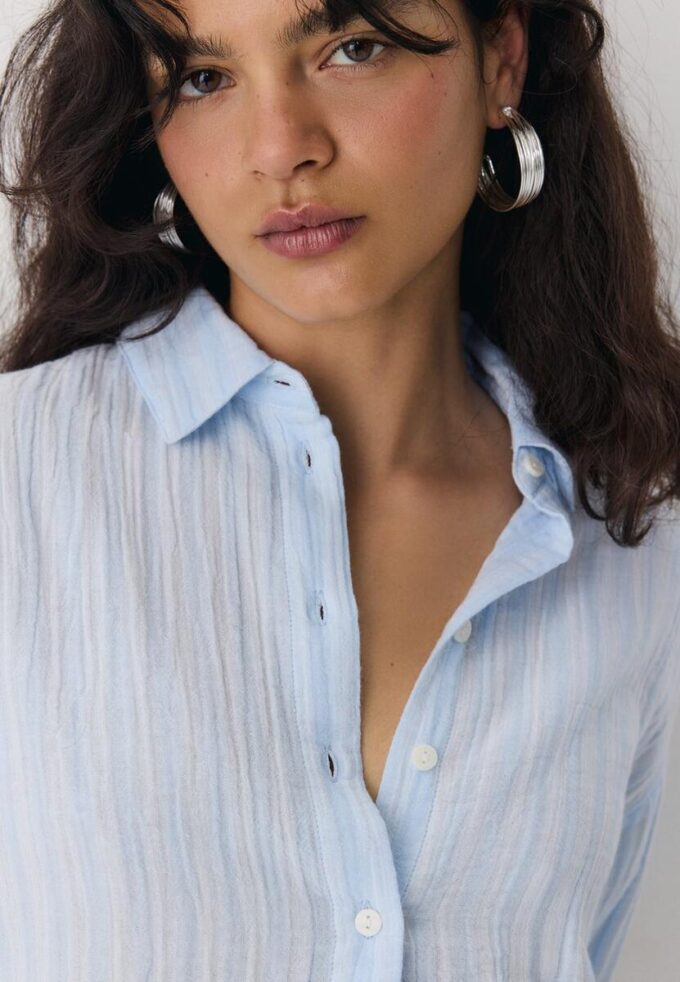 Basic košile z dvojitého materiálu