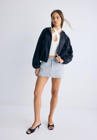 Basic nylonová bunda s kapucí