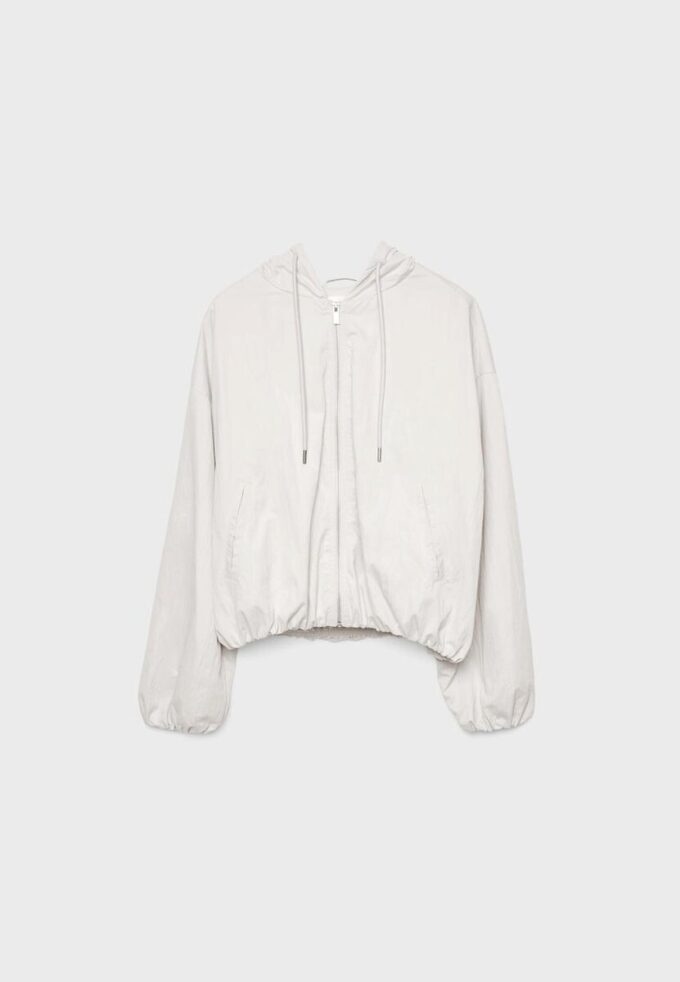 Basic nylonová bunda s kapucí