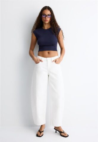 Basic přiléhavé krátké tričko