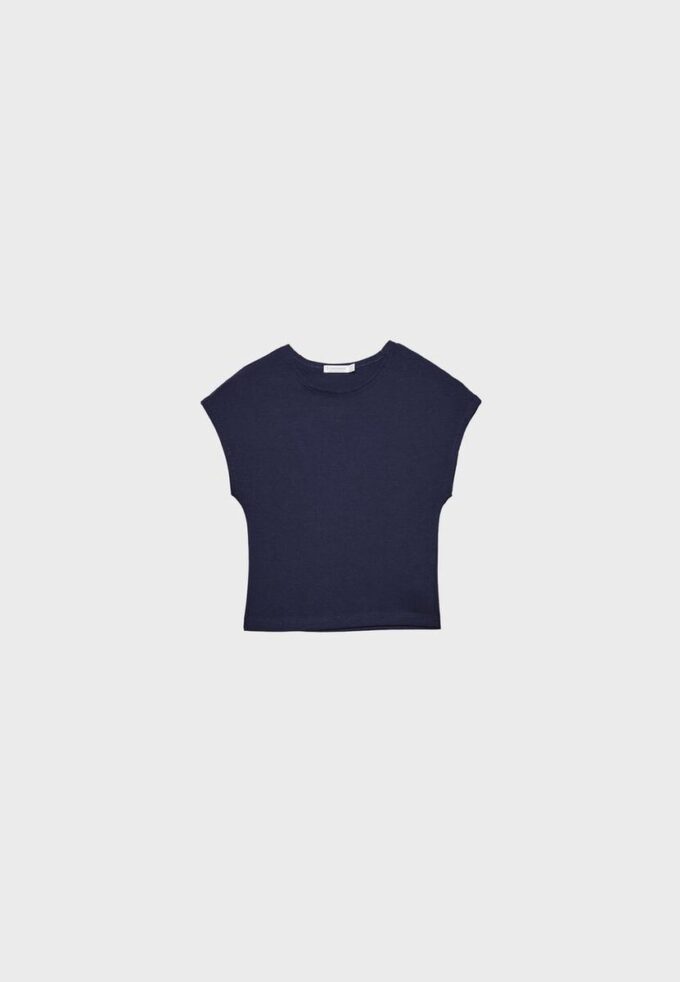 Basic přiléhavé krátké tričko