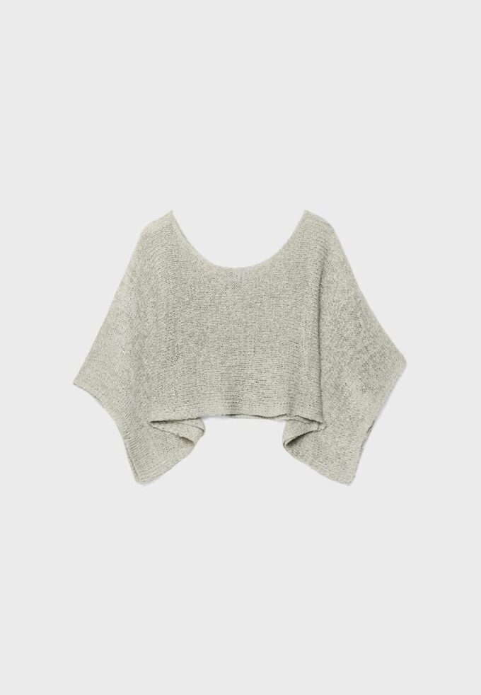 Basic pletený svetr s kapucí