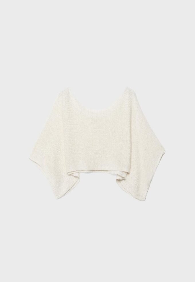 Basic pletený svetr s kapucí