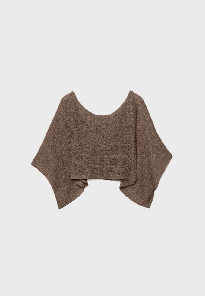 Basic pletený svetr s kapucí