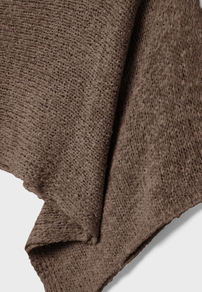 Basic pletený svetr s kapucí