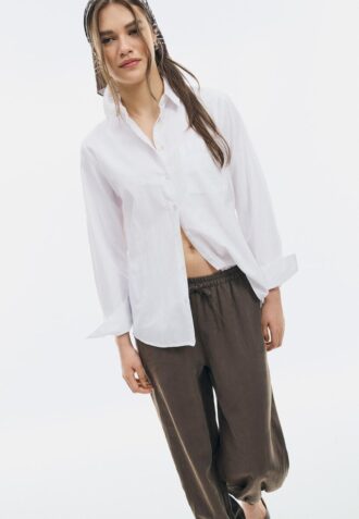 Basic popelínová košile s kapsou