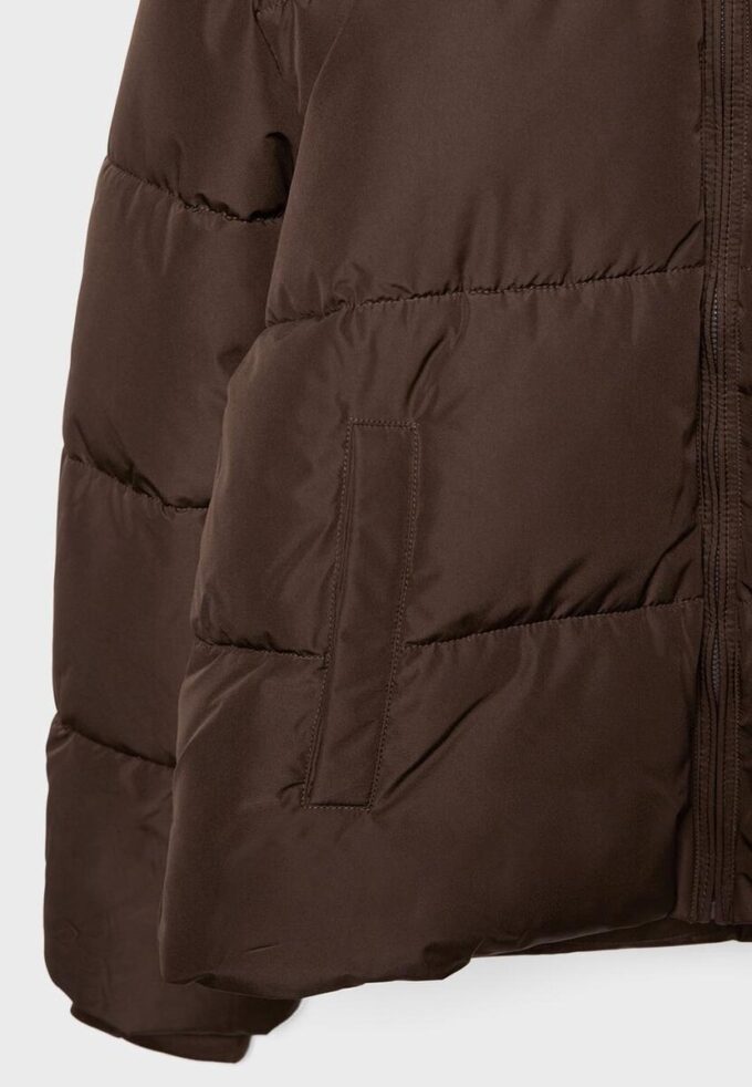 Basic péřová bunda s kapucí