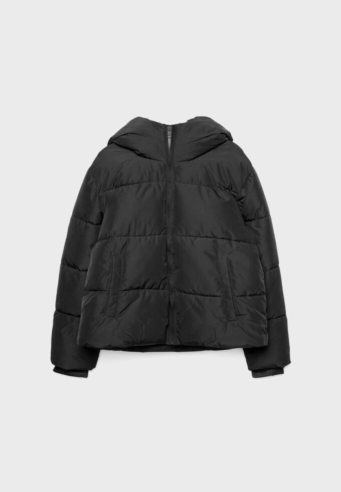 Basic péřová bunda s kapucí