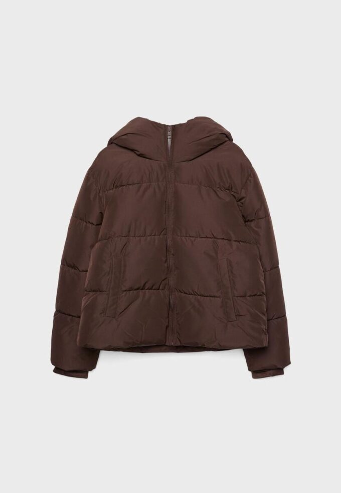 Basic péřová bunda s kapucí