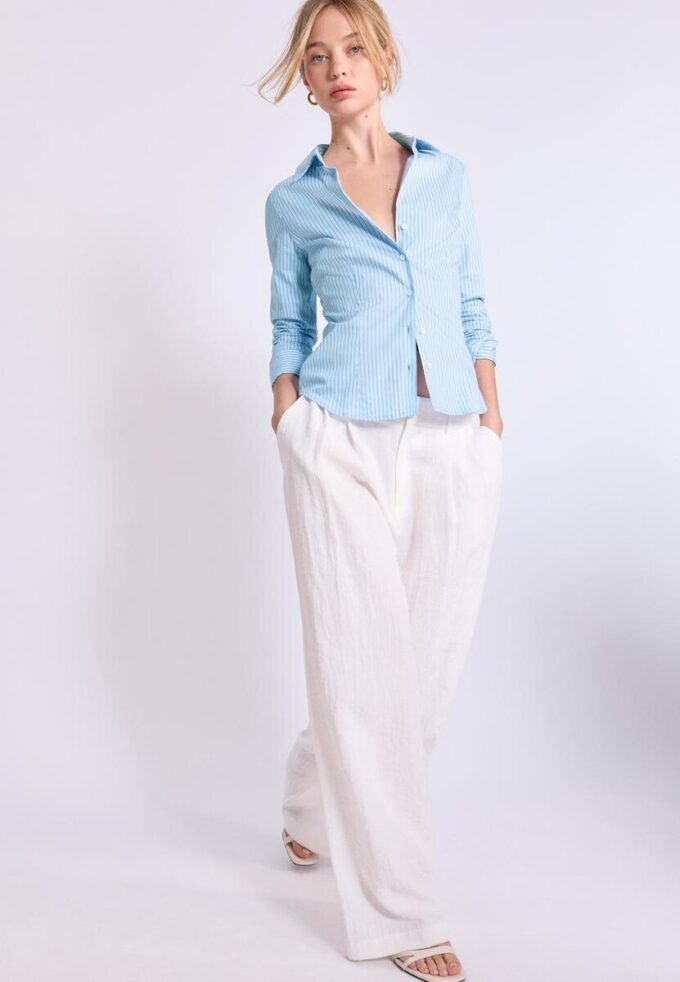 Basic pruhovaná přiléhavá košile