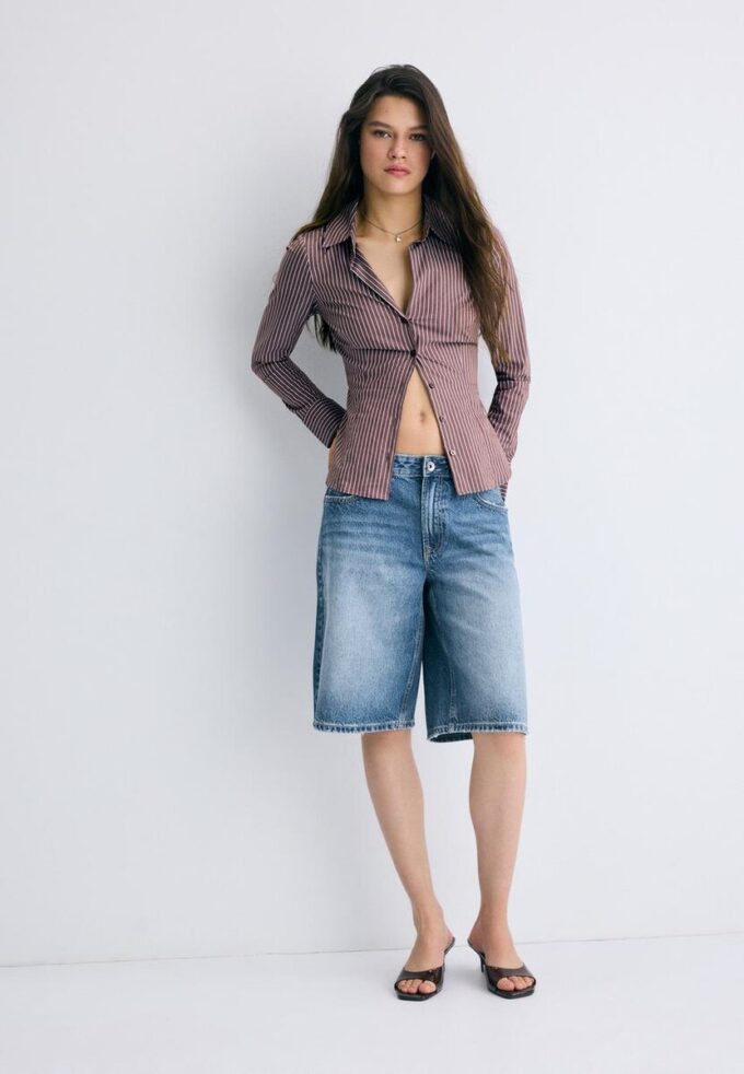 Basic pruhovaná přiléhavá košile