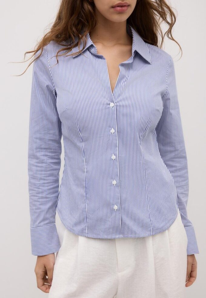 Basic pruhovaná přiléhavá košile