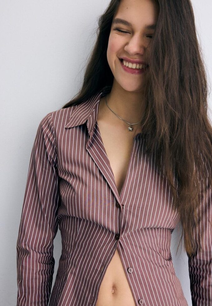 Basic pruhovaná přiléhavá košile