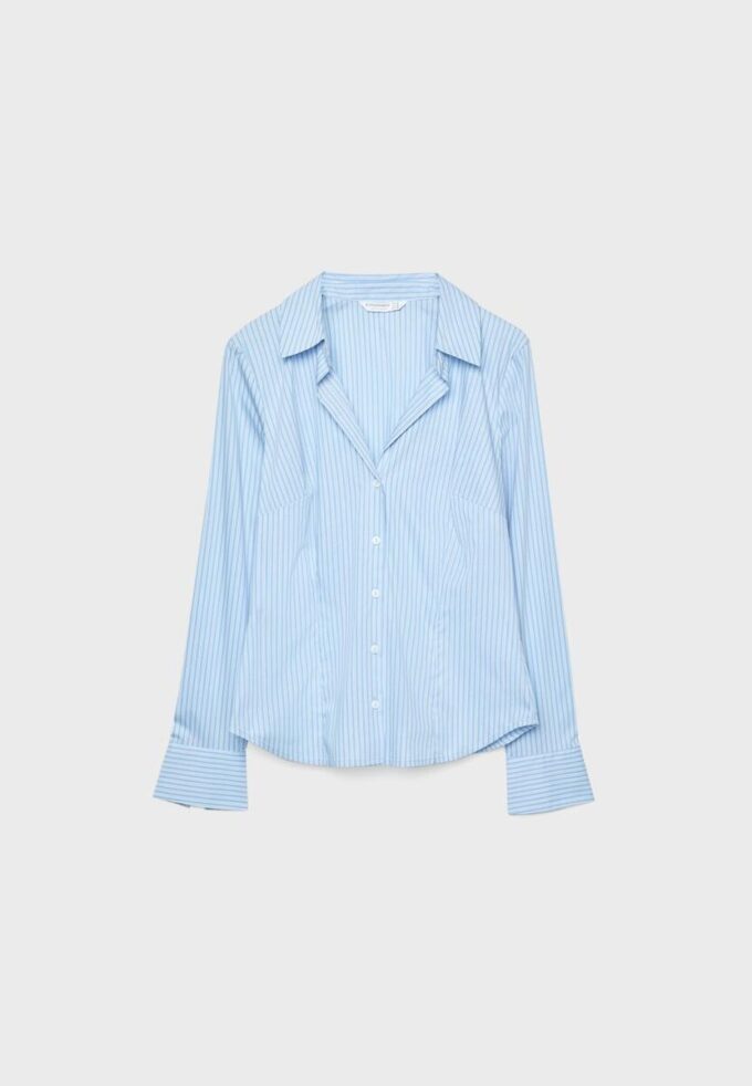 Basic pruhovaná přiléhavá košile