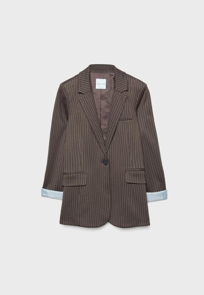 Basic pruhované pletené sako Basic pruhované pletené sako