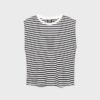 Basic pruhované tričko s vycpávkami na ramenou