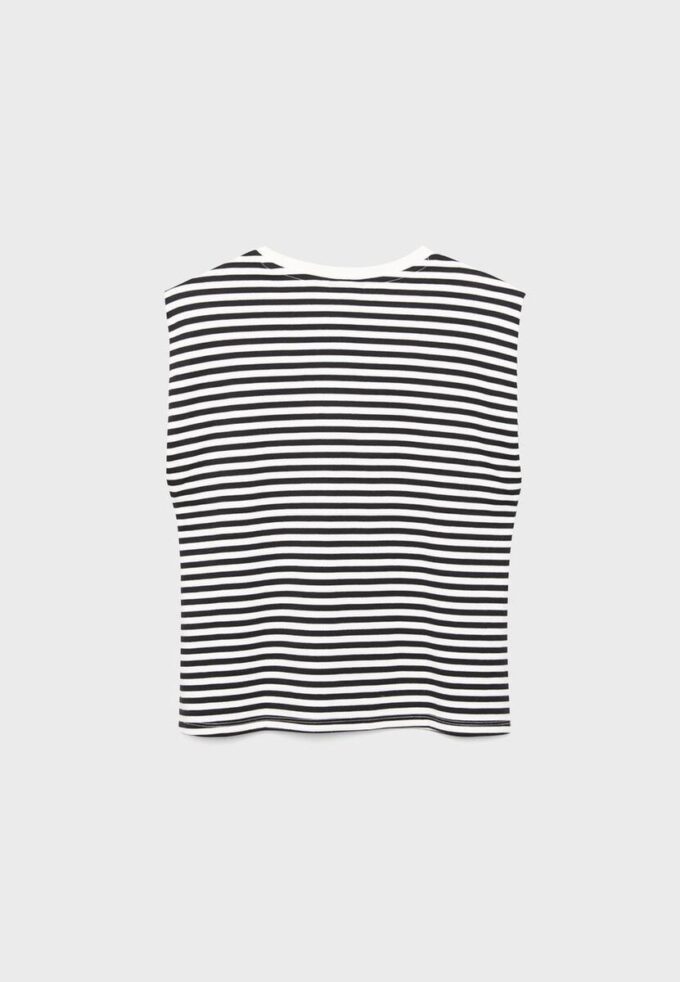 Basic pruhované tričko s vycpávkami na ramenou
