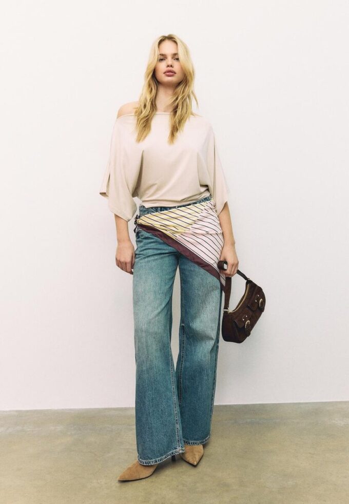 Basic tričko s netopýřími rukávy Basic tričko s netopýřími rukávy