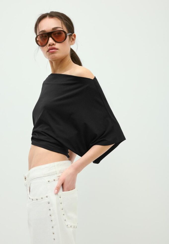 Basic tričko s netopýřími rukávy