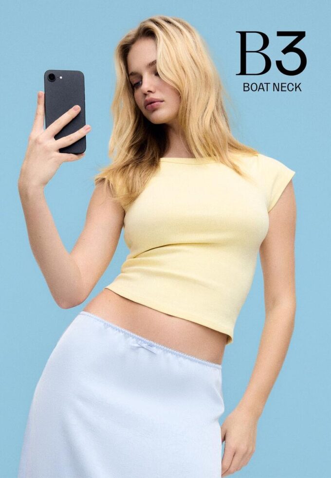 Basic tričko s výstřihem do lodičky