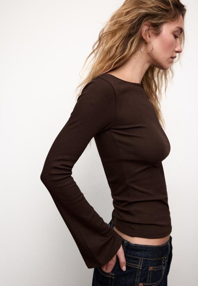 Basic tričko s zvonovými rukávy