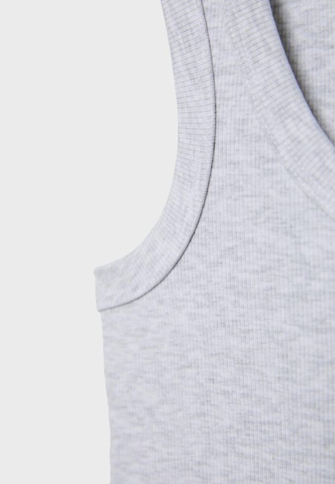 Bavlněné žebrované top s racerbackem