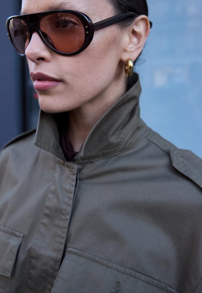 Bavlněná parka s kapsami